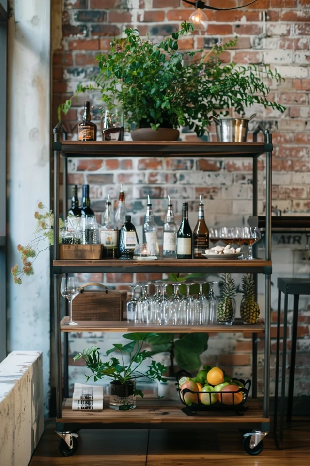 Poulos Metal Bar Cart by Trent Austin Design®