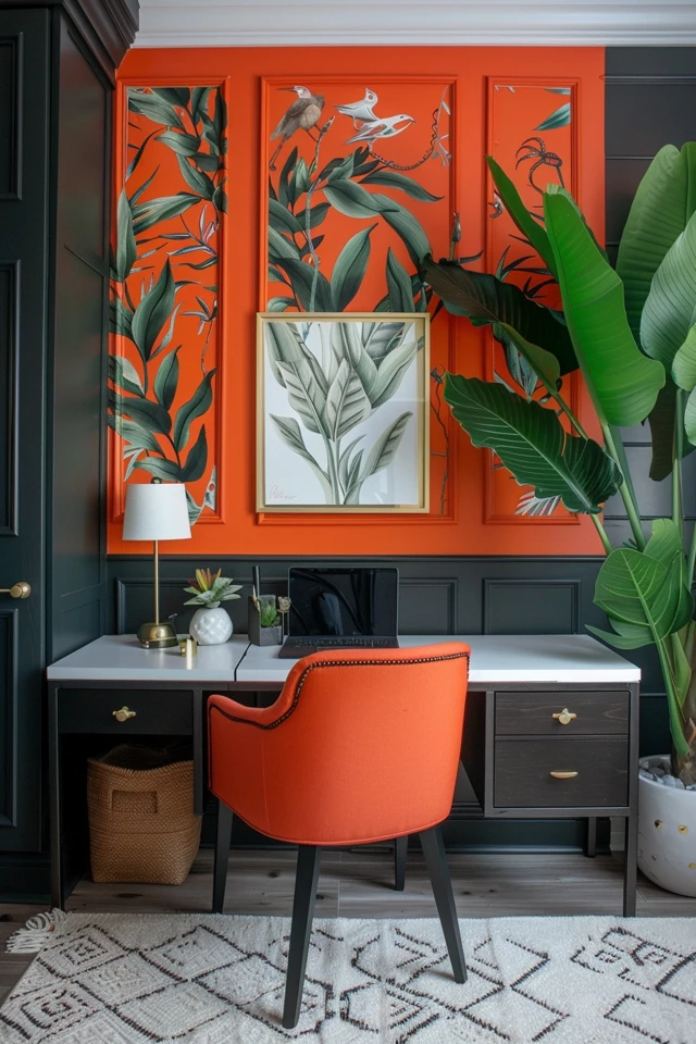 Easy and Budget-Friendly Home Office Accent Wall Makeover Ideas