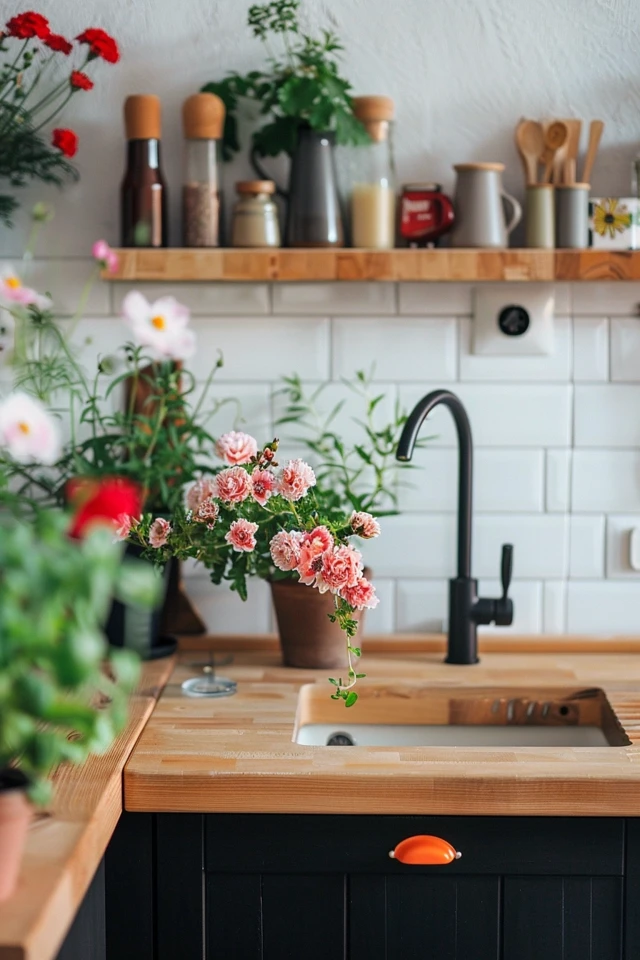 Matching Wood Backsplash