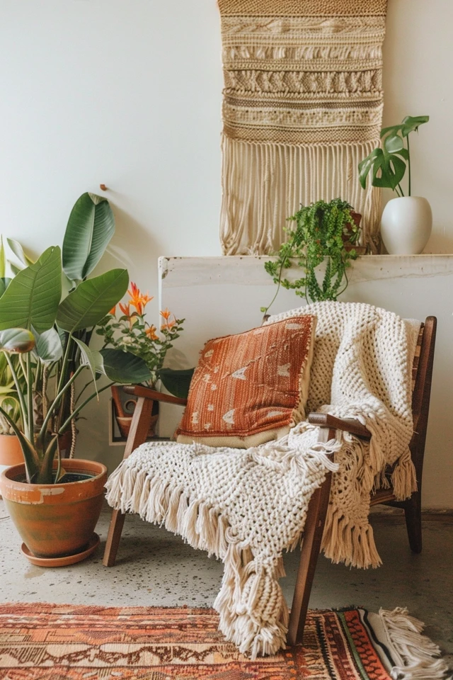 Incorporate Natural Elements for a Farmhouse and Bohemian Vibe