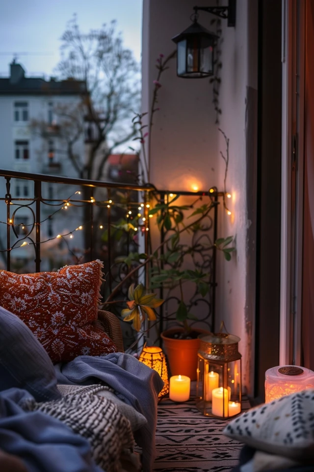 Ideas for Balcony Decor with Fairy Lights