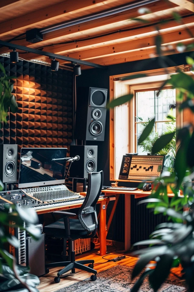 Designing a Stylish Attic Music Studio