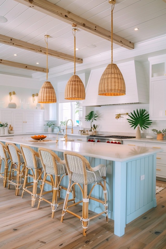 Coastal Color Palette and Two-Tone Cabinetry