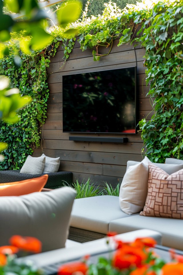 Outdoor TV Wall Ideas for Stylish Backyard Viewing