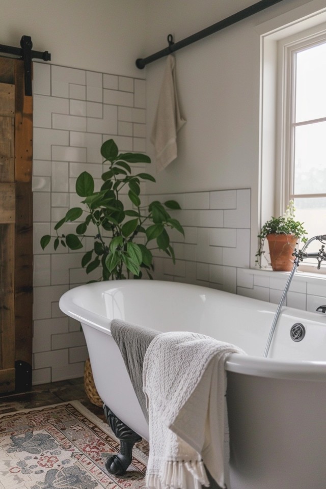 Color and Design Tips for a Farmhouse Bathroom