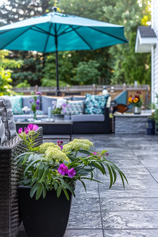 Colored and Stained Concrete for Budget-Friendly Patios