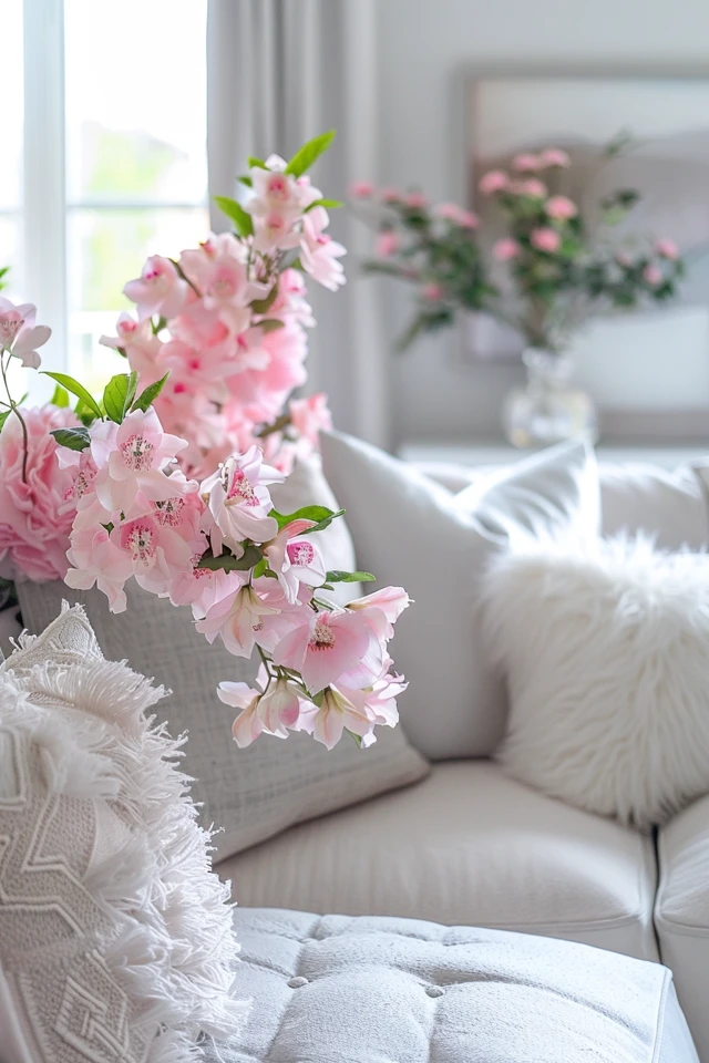 Elegant White and Silver Living Room Ideas