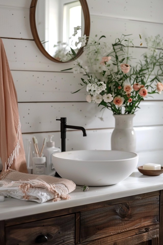 Farmhouse Bathroom Inspiration: Cozy Decor