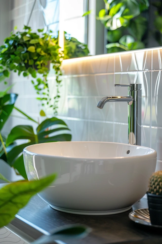 Create Visual Intrigue with Contrasting Tiles