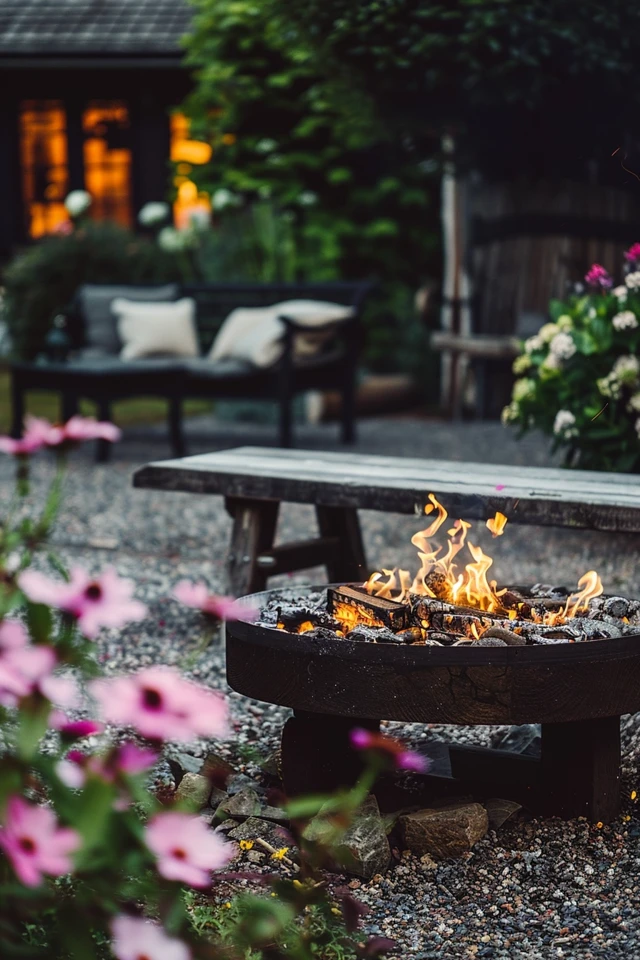Built-in Seating with Natural Materials