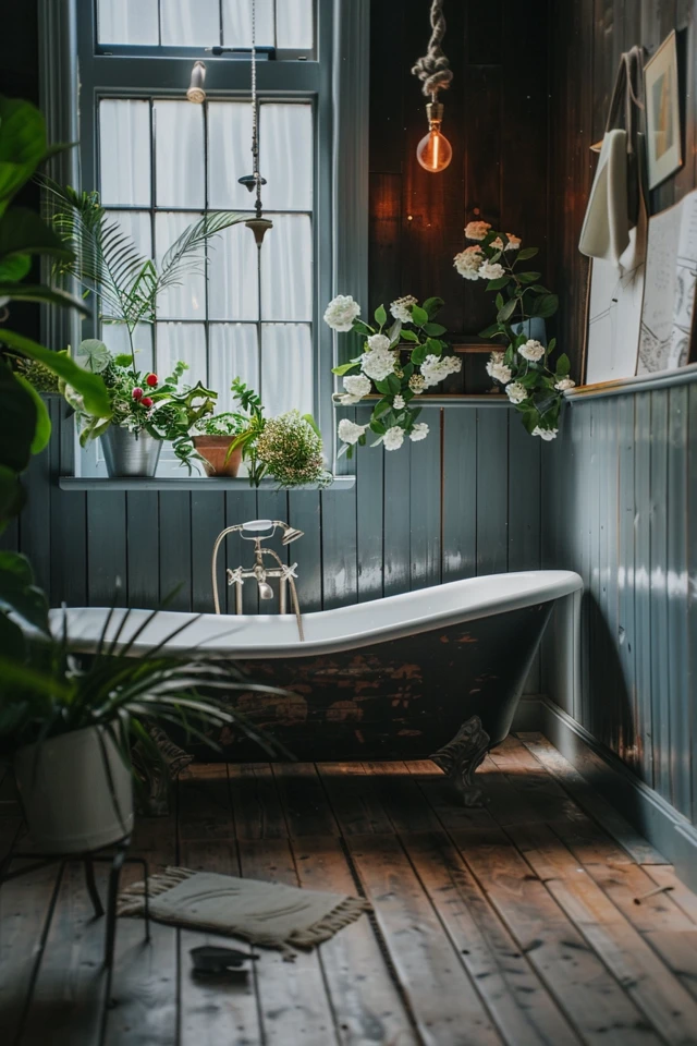Tips for Incorporating Dark Wood Floors in a Bathroom