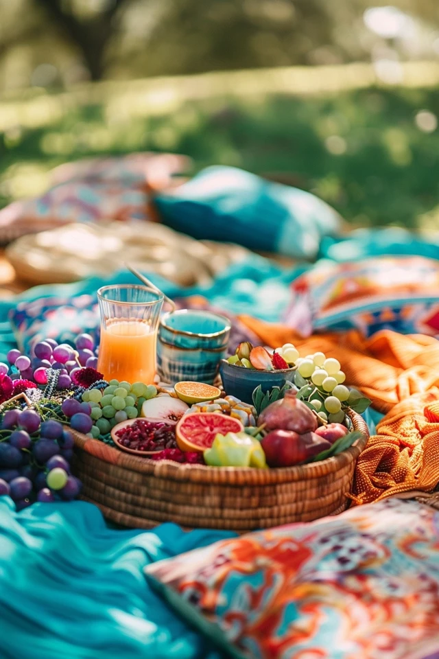 Creative and Vibrant Decorations for Colorful Picnics
