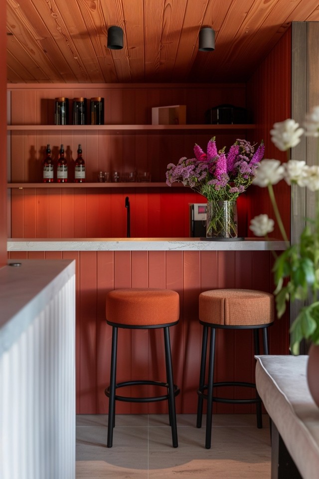 Maximizing Space in a Small Basement Bar