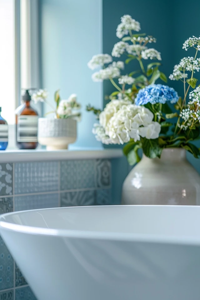 Luxury Blue Grey Bathroom Features
