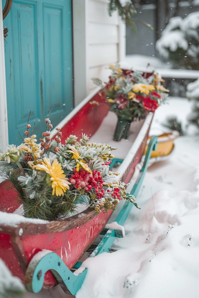 10 Creative Ways to Decorate a Vintage Sled