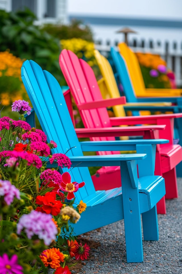 Brighten Your Adirondack Chairs with Paint Ideas