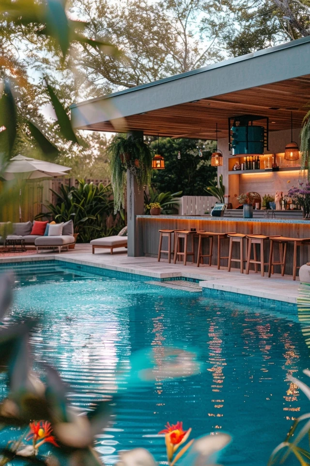 Swim-Up Bar Pool Ideas for Your Backyard Oasis