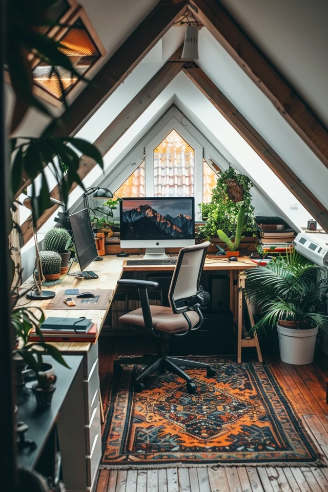 Transform Your Attic into a Serene Workspace