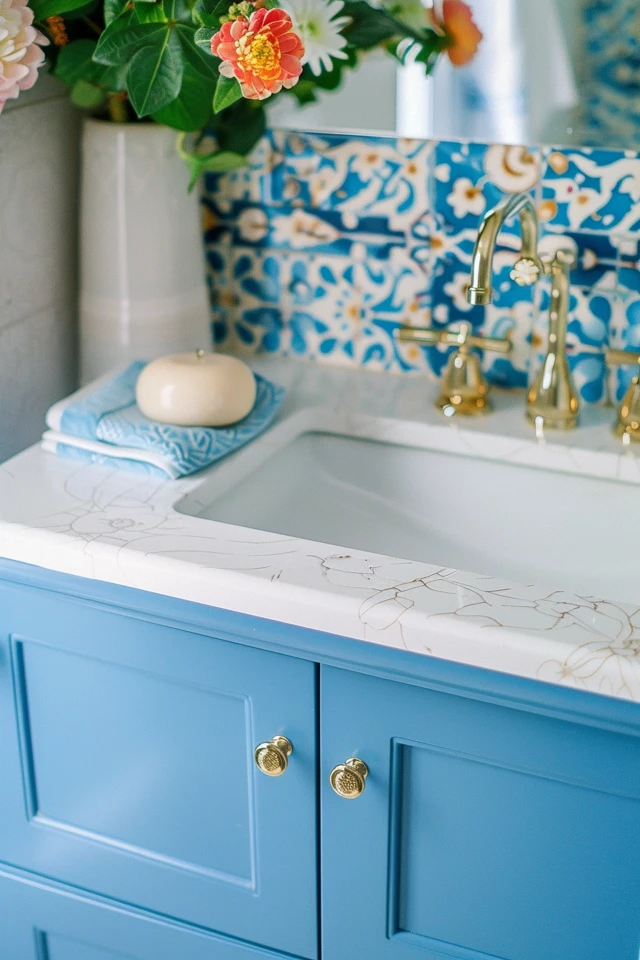 Chic Blue and Gold Bathroom Ideas to Inspire