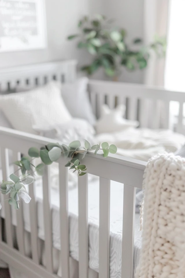 Charcoal Gray Nursery Crib