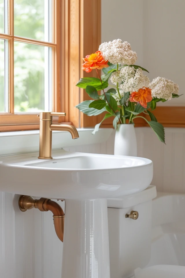 Arts and Crafts Inspired Powder Room