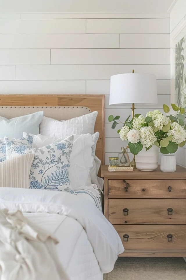 Adding Drama with a Black Shiplap Bedroom Wall