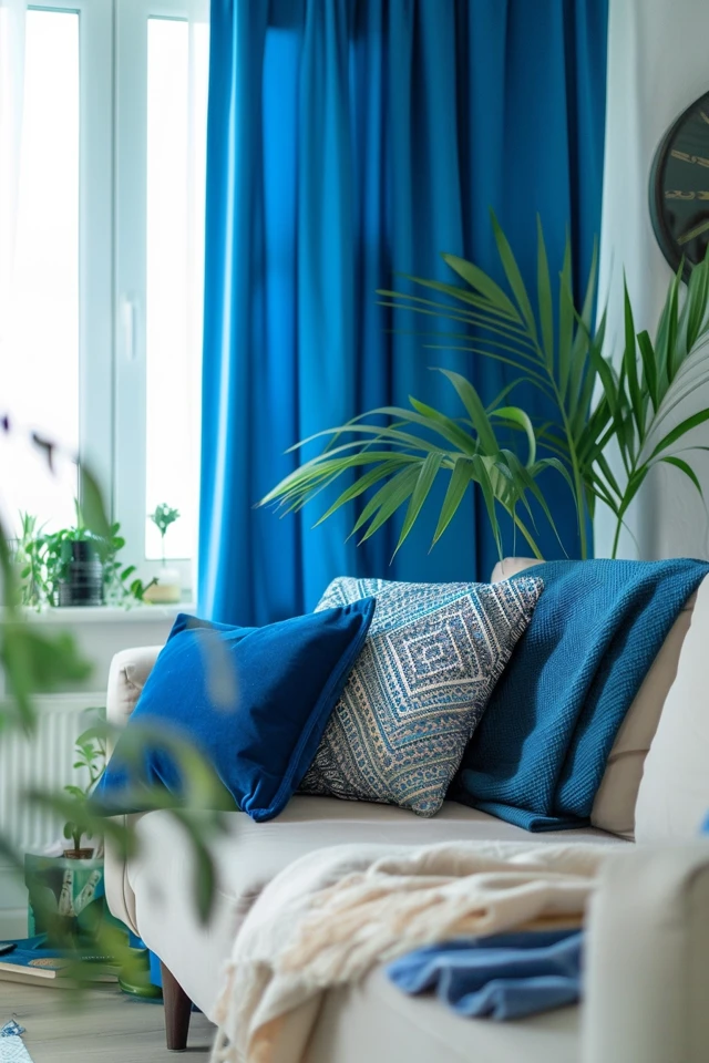 Styling with Dark Blue Drapes