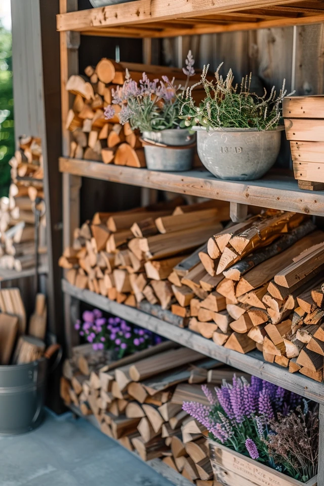 Traditional Firewood Storage Racks
