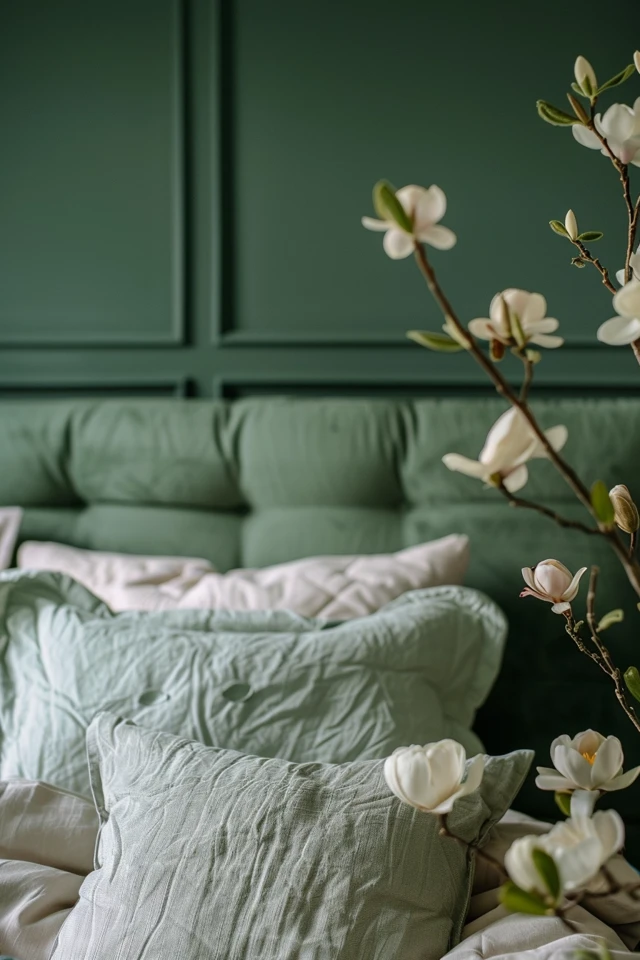 Cozy Sage Green Bedding Ideas