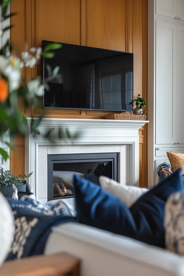 Cozy Fireplace TV Arrangement Ideas