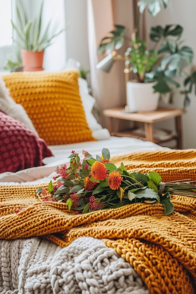 How to Style a Throw Blanket on the Bed.