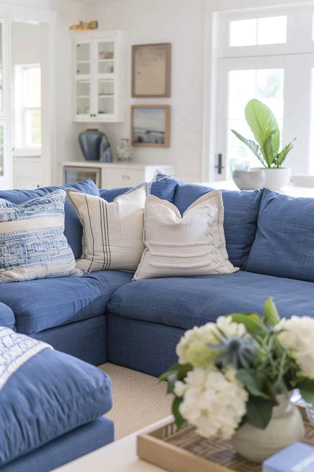 Styling Tips for Navy Blue Sectional Sofas