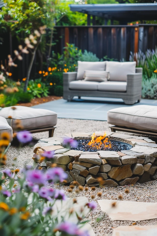 Warm Up Your Backyard: Flagstone Fire Pit Ideas - photo 2