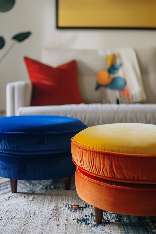 Elevate Your Space with Mid-century Modern Ottomans