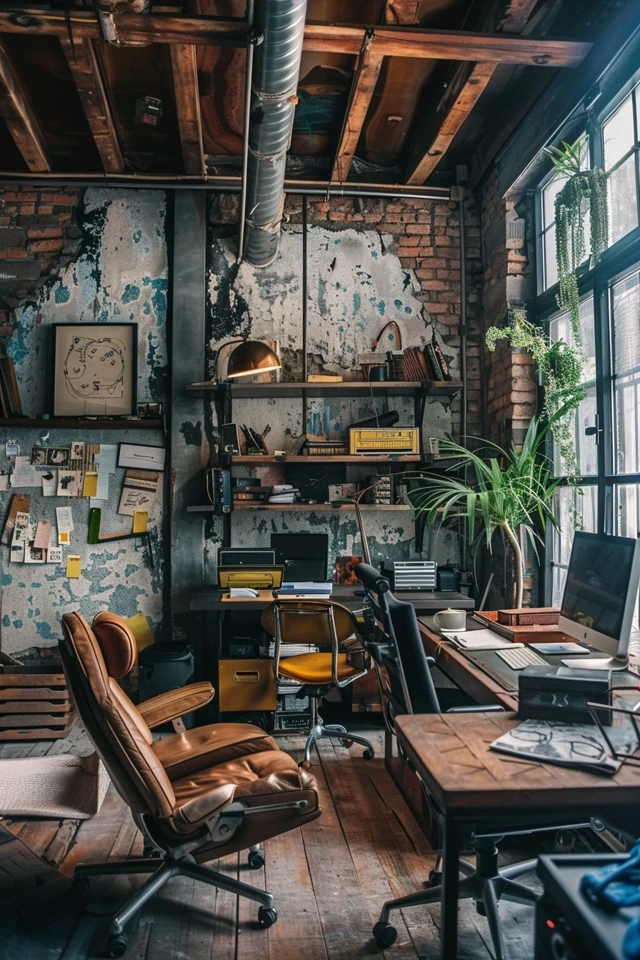 Chic and Modern Industrial Home Office Designs