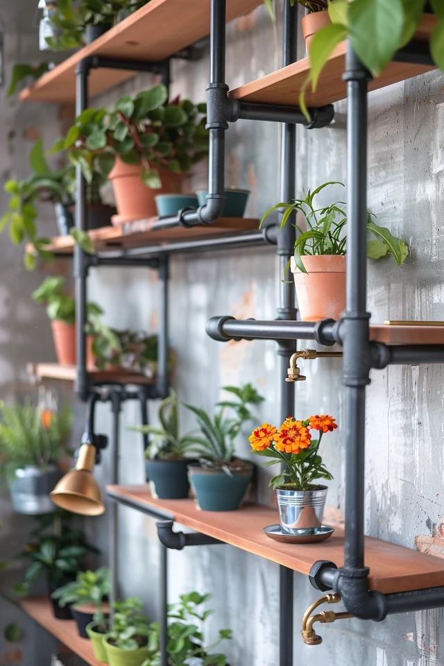 Affordable and Stylish DIY Pipe Shelves