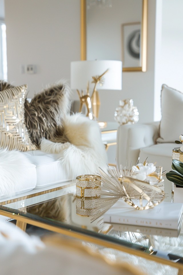 Chic Glam Decor: Crystal and Gold Mix