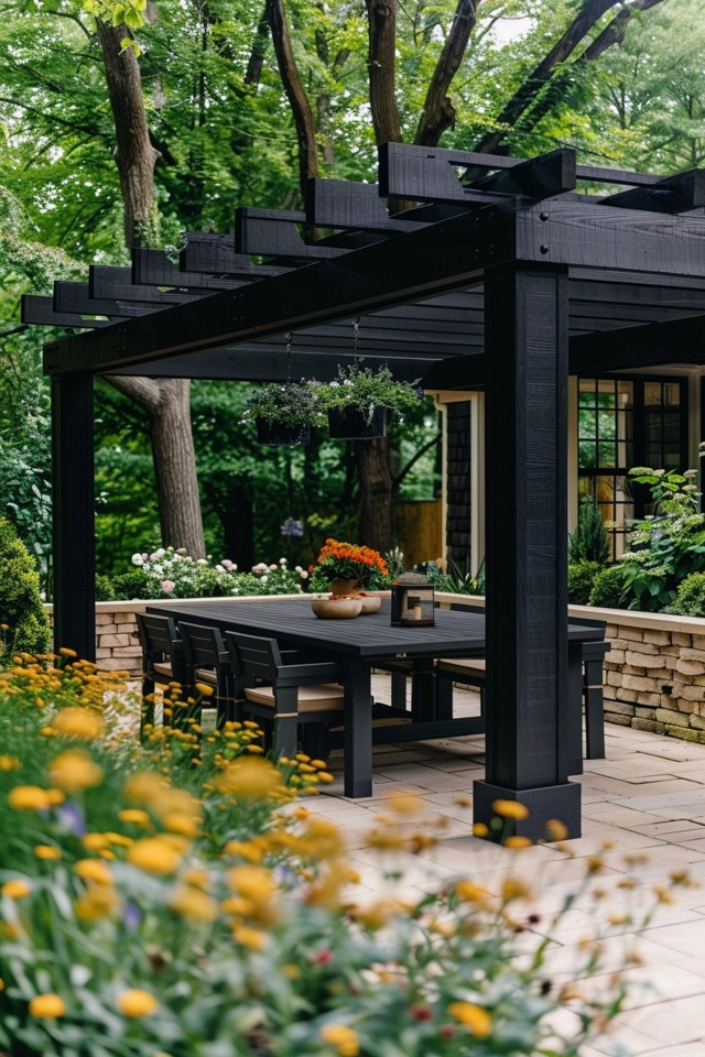 Stylish Black Pergola Ideas for Your Backyard