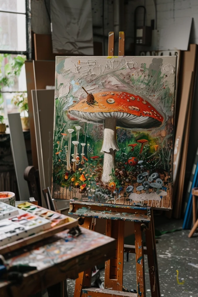 Step-by-Step Mushroom Painting Tutorial