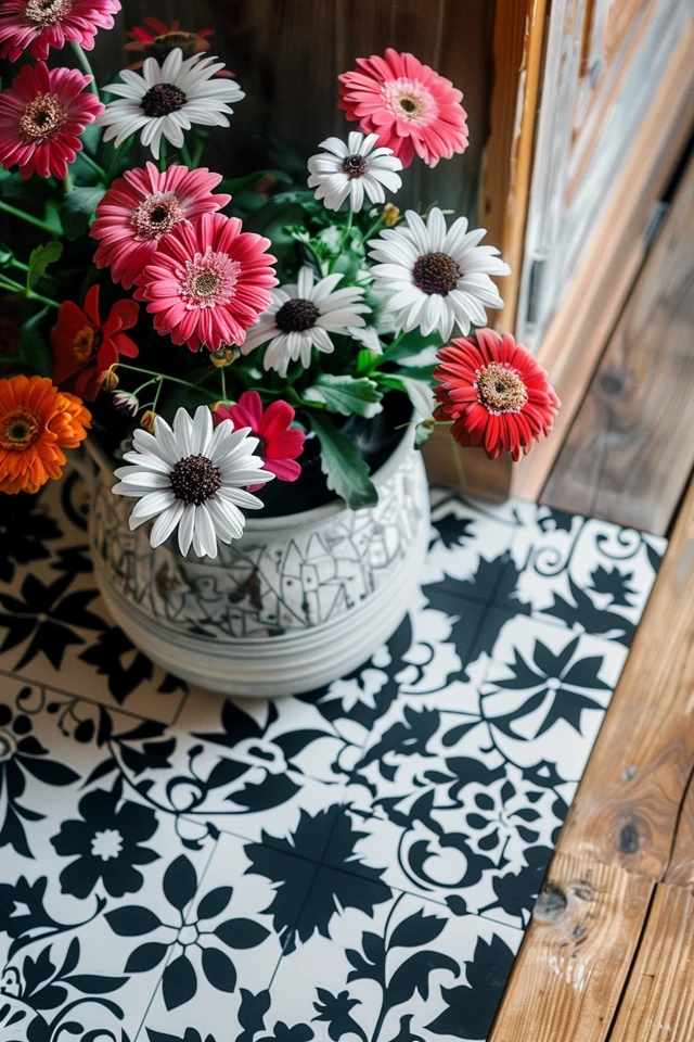Add Visual Interest with Medallions and Contrasting Grout Colors