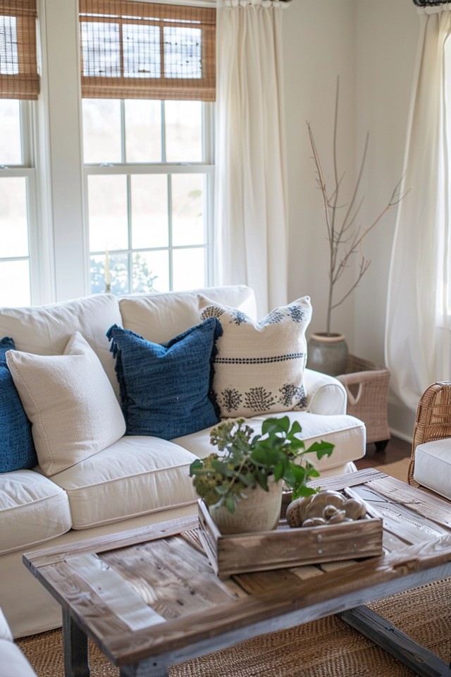 Distressed Furniture and Pops of Color