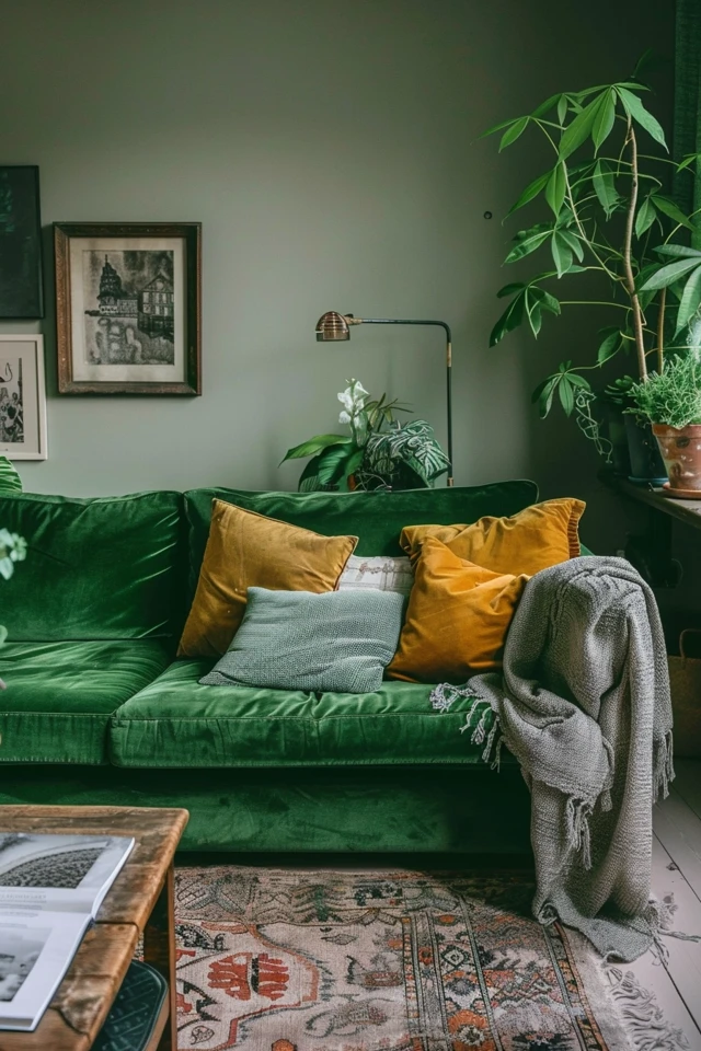 Stylish Olive Green Living Room Designs
