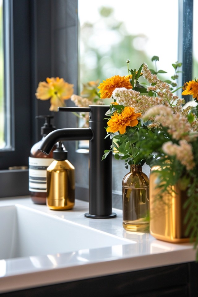 Creating a Chic Black and Gold Bathroom