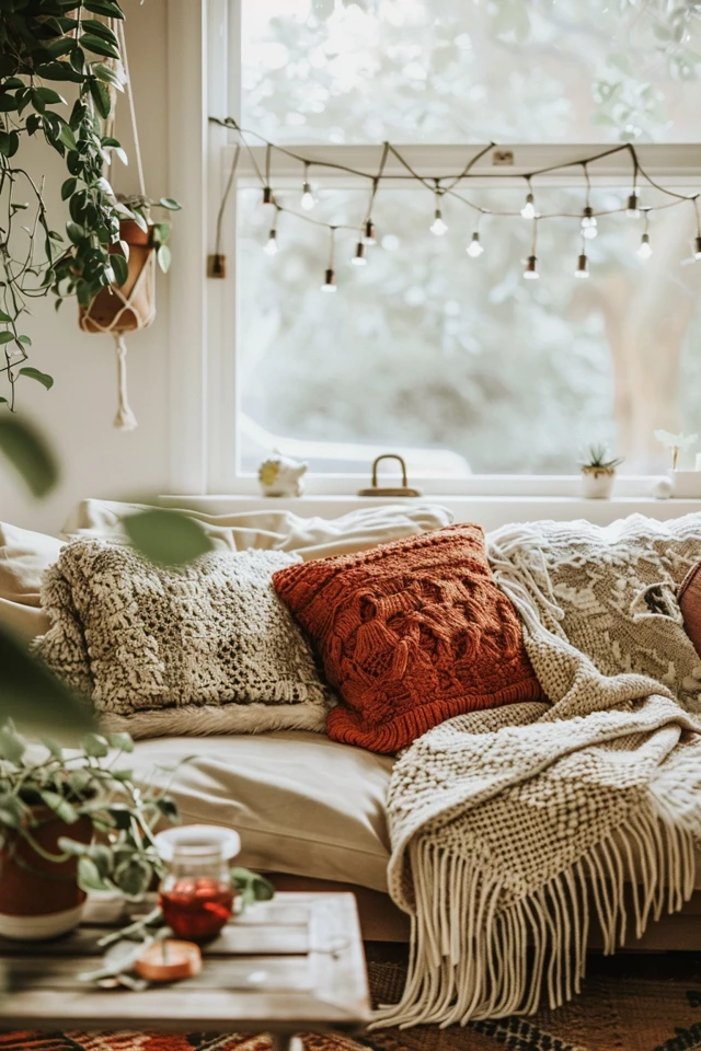Use Layered Textiles to Create a Cozy and Bohemian Look