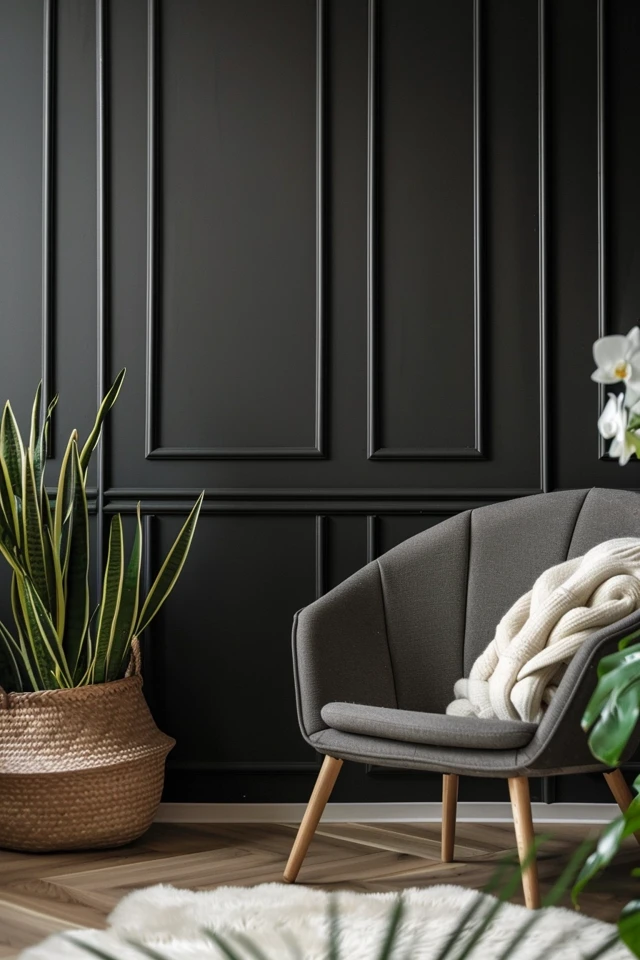 Stylish Interior Wall Solutions with Black Panels