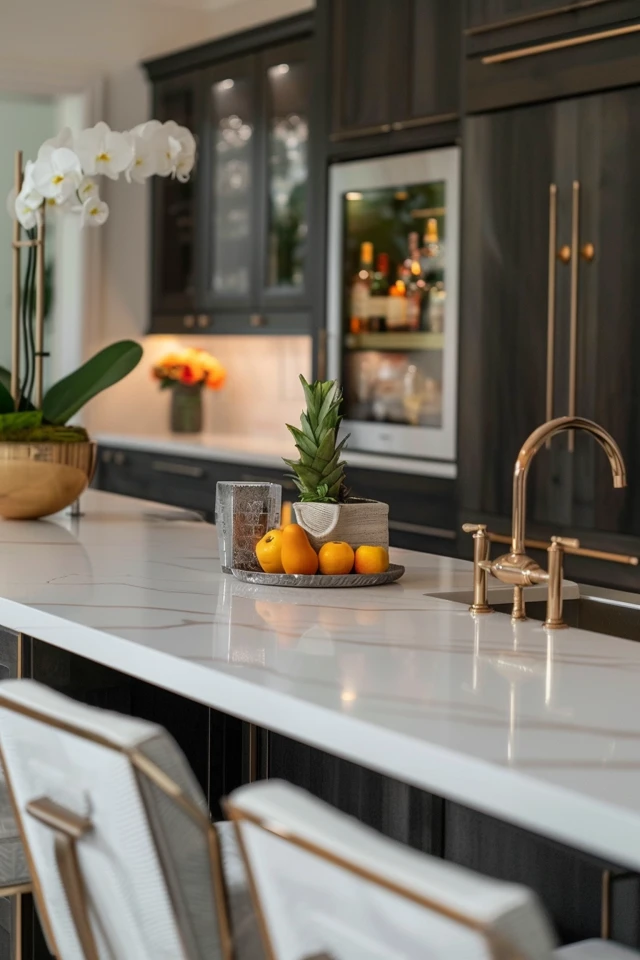 Streamlined and Simple Bar Cabinets