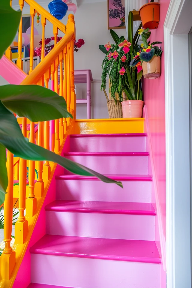 Modern Stair Banister Paint Ideas