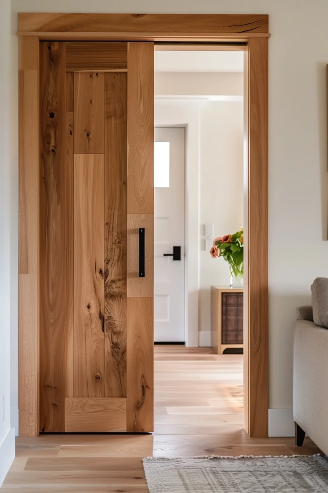 Install the pocket door hardware