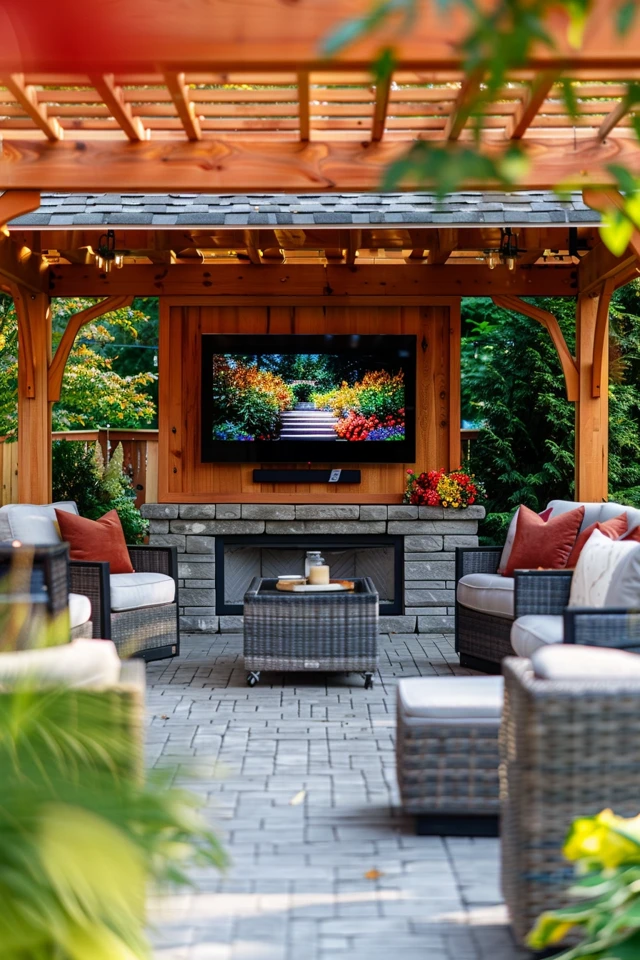 Outdoor Entertainment: Gazebo TV Mount Ideas