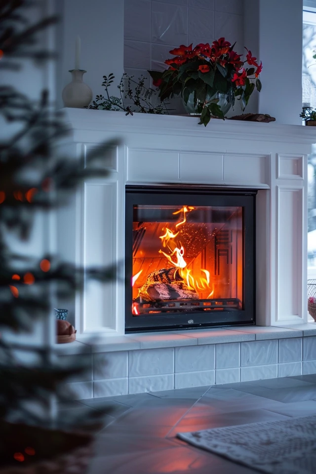 Paint It Black for a Modern Fireplace Makeover